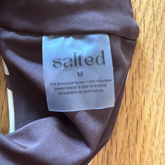 Salted Australia bikini L top and M high waisted Brown White Zebra Bikini Set - Picture 4 of 5